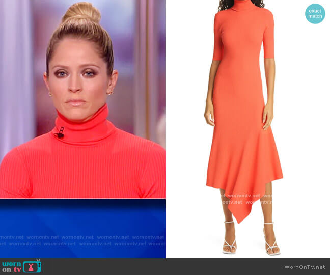 A.L.C. Erynna Turtleneck Midi Dress worn by Sara Haines on The View