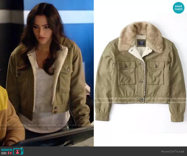 Abercrombie Shearling Jacket worn by Allegra Garcia (Kayla Compton) on The Flash