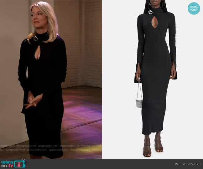 Alexander Wang Ribbed Knit Dress worn by Nina Reeves (Cynthia Watros) on General Hospital