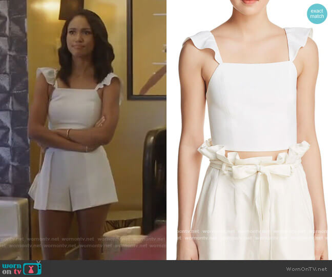 Alice + Olivia Celestia Top worn by Layla Keating (Greta Onieogou) on All American