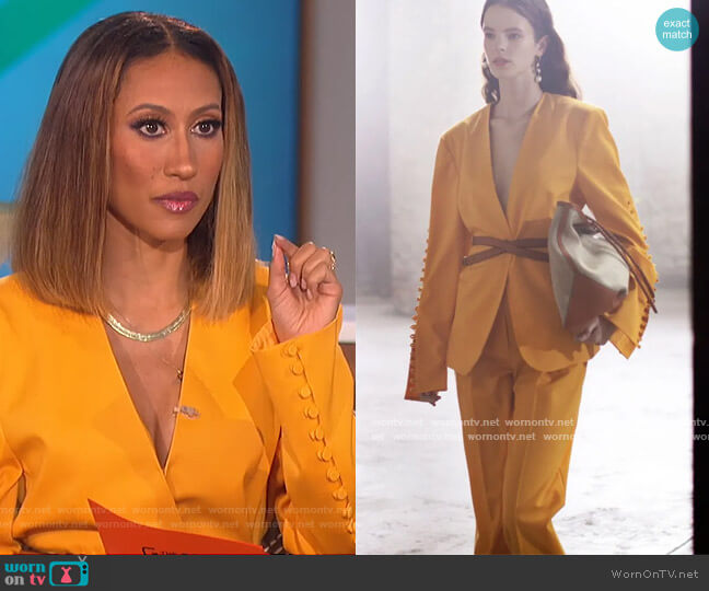 Altuzarra 2021 Spring Collection worn by Elaine Welteroth on The Talk