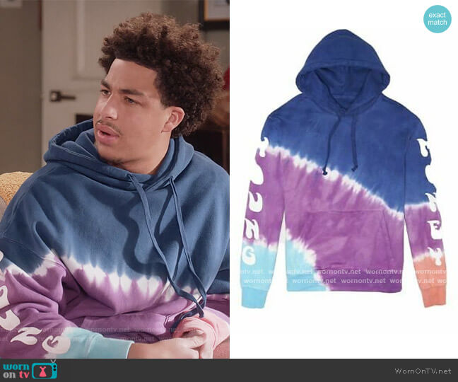 American Eagle Young Money Tie Dye Hoodie worn by Andre Johnson Jr (Marcus Scribner) on Black-ish
