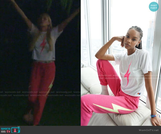 Aviator Nation Bolt Sweatpants worn by Kameron Westcott on The Real Housewives of Dallas