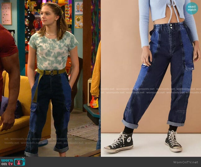 BDG Blaine Colorblock Skate Jean worn by Presley (Jayden Bartels) on Side Hustle
