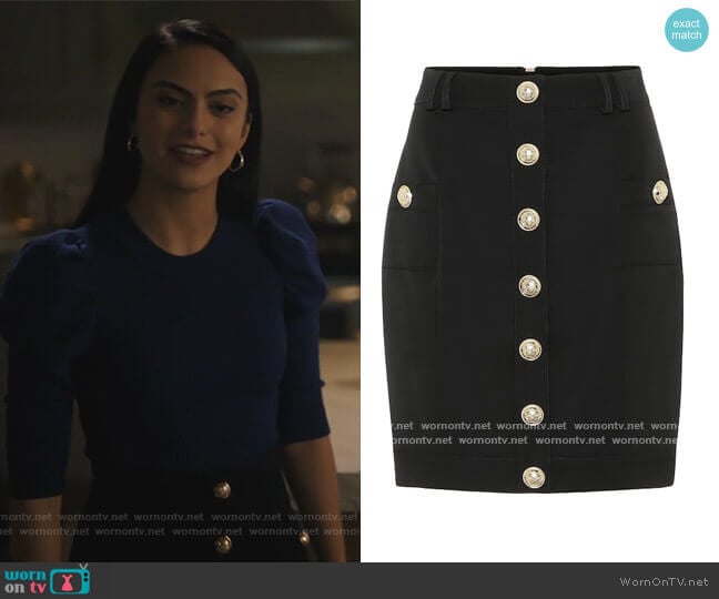 Balmain Short Single Breasted Skirt worn by Veronica Lodge (Camila Mendes) on Riverdale