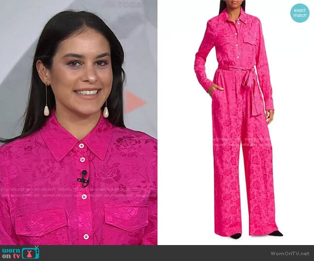 Staud Belle Jumpsuit worn by Donna Farizan on Today