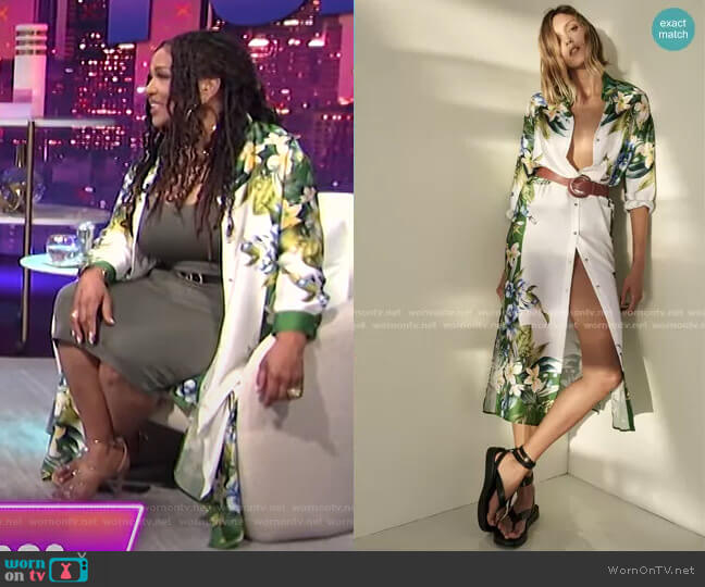 Zara Belted Shirt Dress worn by Kym Whitley on E! News