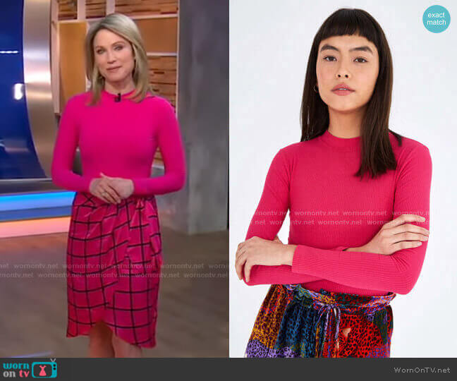Farm Rio Turtleneck Bodysuit worn by Amy Robach on Good Morning America