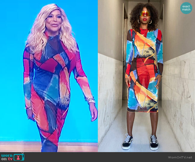 Sammy B Cameron Mesh Dress worn by Wendy Williams on The Wendy Williams Show