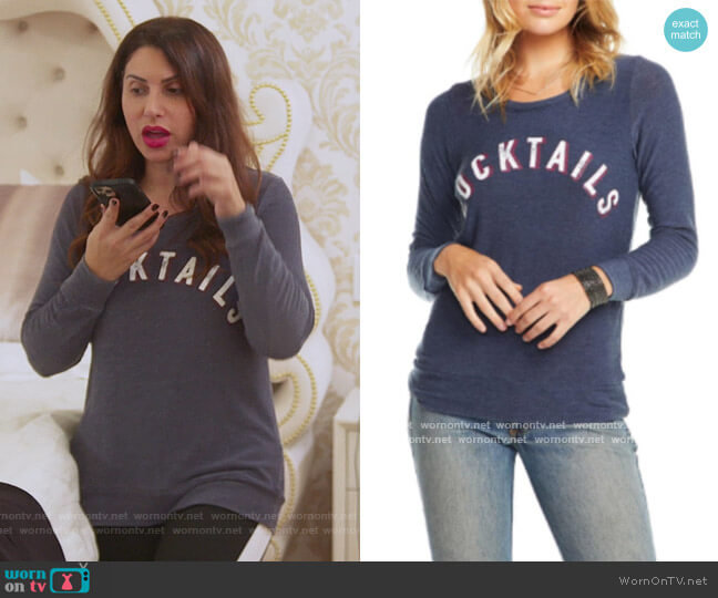 Chaser Cocktails Sweater worn by Jennifer Aydin on The Real Housewives of New Jersey