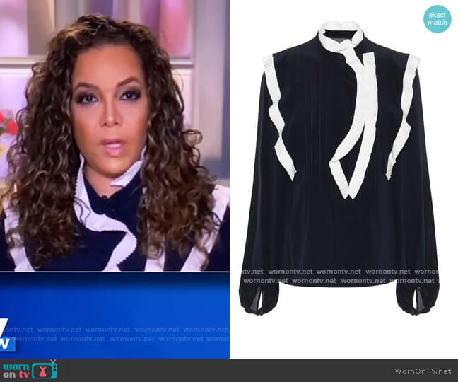 Chloe Silk crepe de chine shirt worn by Sunny Hostin on The View