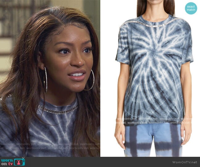Collina Strada Sporty Spice Crystal Oversized T-Shirt worn by Drew Sidora on The Real Housewives of Atlanta