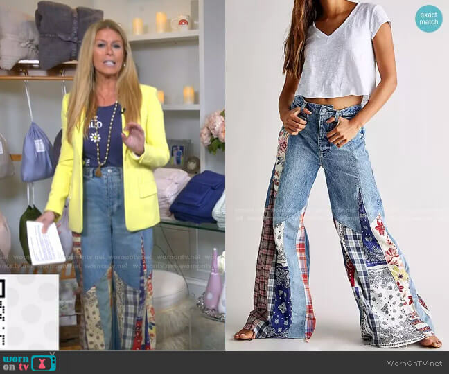 Free People Cortez Pieced Jeans worn by Jill Martin on Today