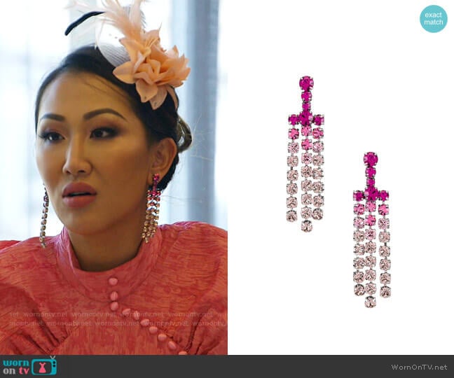 Dannijo Asher Drop Earring worn by Tiffany Moon on The Real Housewives of Dallas