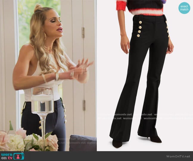 Derek Lam 10 Crosby Robertson Flared Sailor Trousers worn by Jackie Goldschneider on The Real Housewives of New Jersey