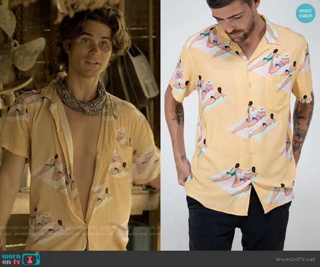 Duvin Beach Day Buttonup Shirt worn by John B (Chase Stokes) on Outer Banks