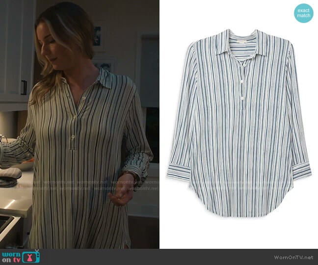 Eberjey Striped Boyfriend Sleep Shirt worn by Nicolette Nevin (Emily VanCamp) on The Resident