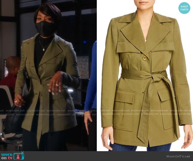 Elie Tahari Isla Jacket worn by Athena Grant (Angela Bassett) on 9-1-1