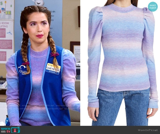 En Saison Puff Sleeve Sweater Top worn by Cheyenne (Nichole Bloom) on Superstore