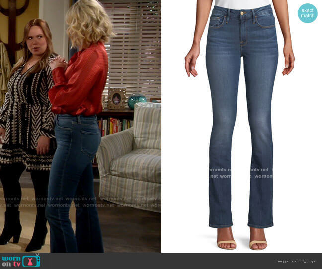 Frame Le Mini Boot-Cut Jeans in Blendon worn by Mandy Baxter (Molly McCook) on Last Man Standing