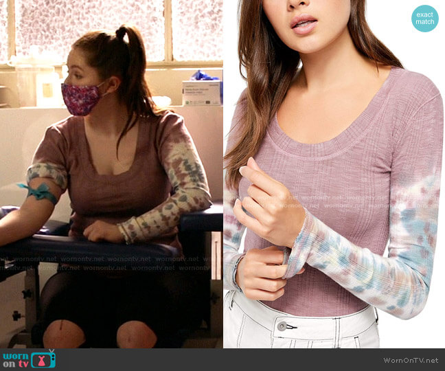 Free People Big Sur Long Sleeve T-Shirt worn by Debbie Gallagher (Emma Kenney) on Shameless