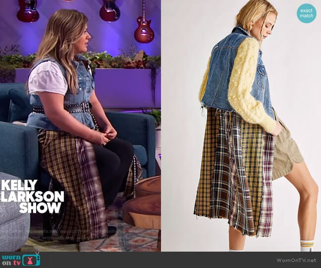 Free People Mixtape Vest worn by Kelly Clarkson on The Kelly Clarkson Show