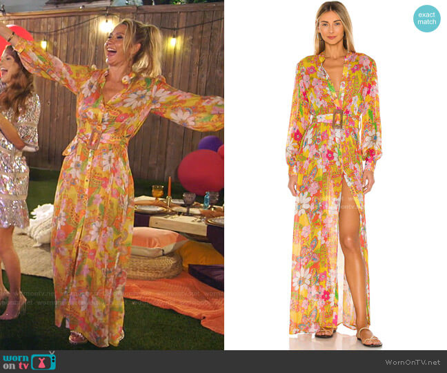Hemant and Nandita Misaki Maxi Dress worn by Kary Brittingham on The Real Housewives of Dallas