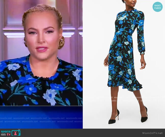 J. Crew Ruffleneck peasant dress worn by Meghan McCain on The View