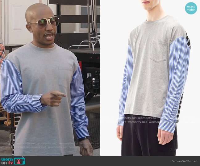JW Anderson Tailored Sleee T-shirt worn by Gary Williams (Chris Redd) on Kenan