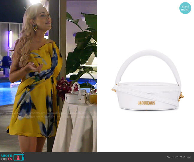 Jacquemus La Boîte a Gateaux tote bag worn by Kameron Westcott on The Real Housewives of Dallas