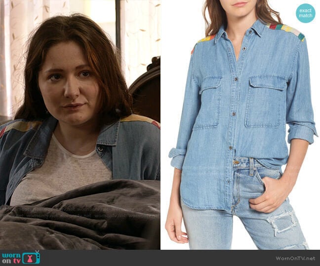 Rails Jimi Chambray Shirt worn by Debbie Gallagher (Emma Kenney) on Shameless