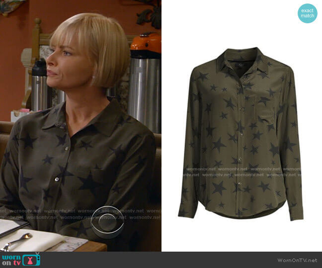 Rails Kate Star Button Down worn by Jill Kendall (Jaime Pressly) on Mom