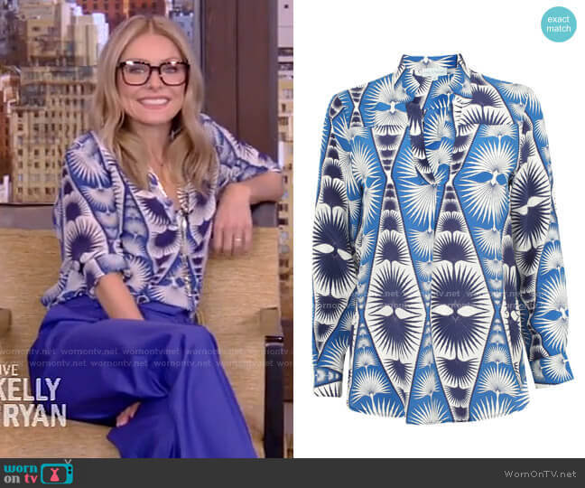 Lotty B Kim Blouse worn by Kelly Ripa on Live with Kelly and Mark