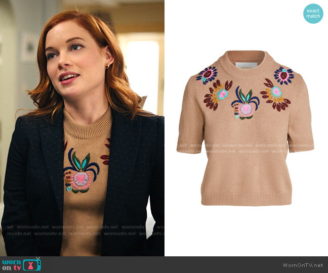 La Double J Cropped Knit Top worn by Zoey Clarke (Jane Levy) on Zoeys Extraordinary Playlist