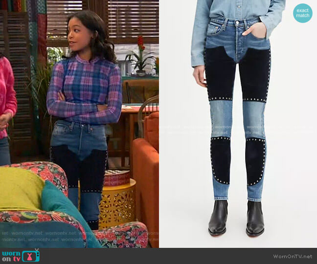 Levi's 501 Night Rider Jeans worn by Nia Baxter (Navia Robinson) on Ravens Home