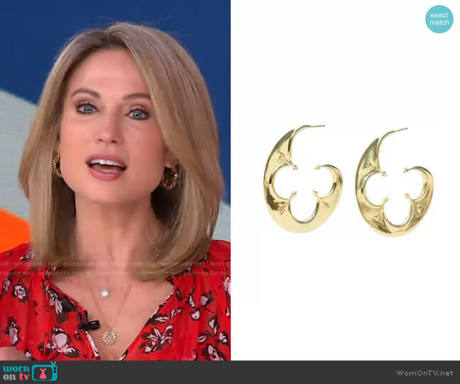 Jane Win Love JW Large Hoop Earring worn by Amy Robach on Good Morning America