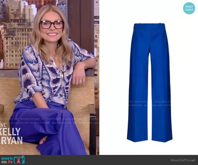 Aleksandre Akhalkatsishvili Low Waist Trousers worn by Kelly Ripa on Live with Kelly and Mark
