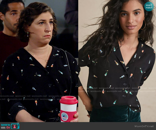 Maeve Cheers Buttondown worn by Kat Silver (Mayim Bialik) on Call Me Kat