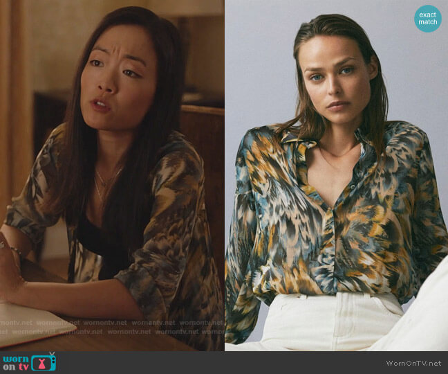 Massimo Dutti Printed Shirt worn by Janet (Andrea Bang) on Kims Convenience
