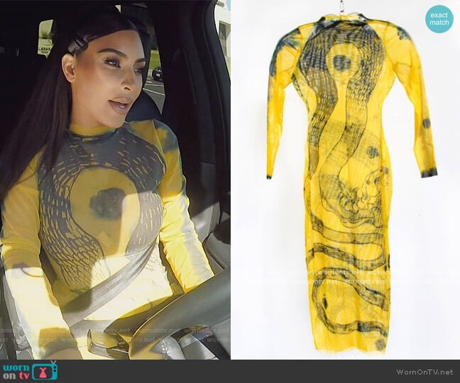 Noon Cottage Industry Custom Dress worn by Kim Kardashian on Keeping Up with the Kardashians