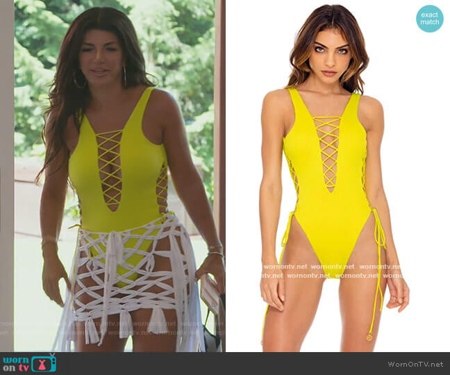 Luli Fama Orillas Del Mar Bodysuit worn by Teresa Giudice on The Real Housewives of New Jersey