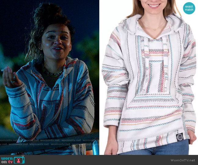 Orizaba Original Cofre De Perote Baja Hoodie worn by Kiara Carrera (Madison Bailey) on Outer Banks