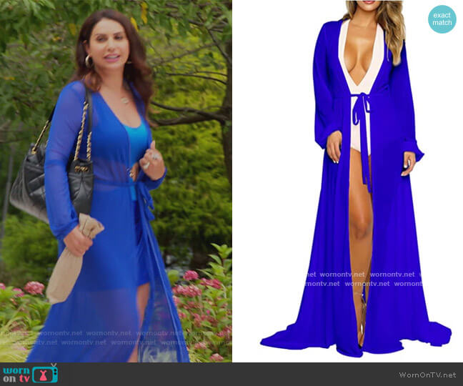 Pink Queen Flowy Maxi Coverup worn by Jennifer Aydin on The Real Housewives of New Jersey