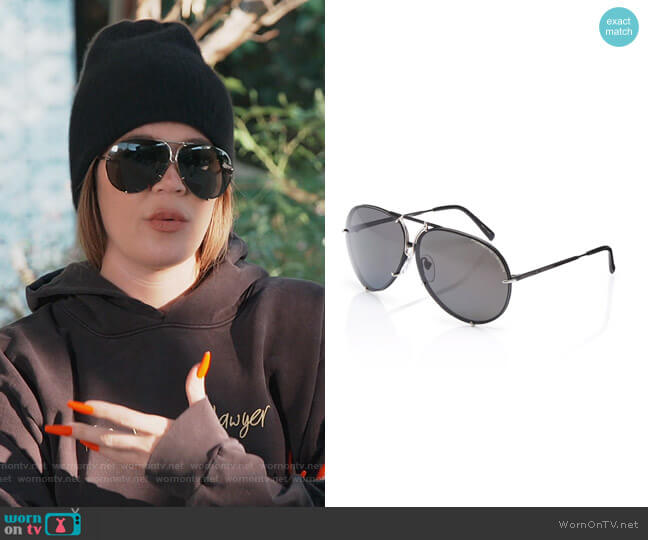 Porsche Design 8478 Sunglasses worn by Khloe Kardashian on Keeping Up with the Kardashians