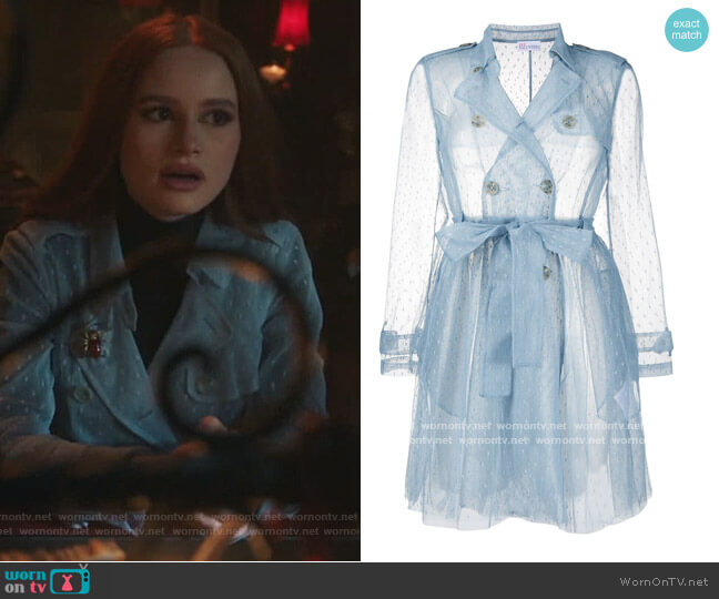 RED Valentino Point Desprit Sheer Trench worn by Cheryl Blossom (Madelaine Petsch) on Riverdale