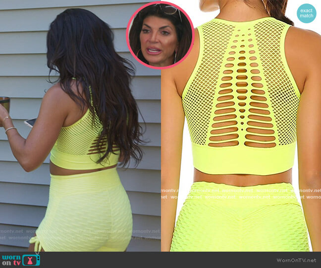 Seasum Longline Sports Bra worn by Teresa Giudice on The Real Housewives of New Jersey