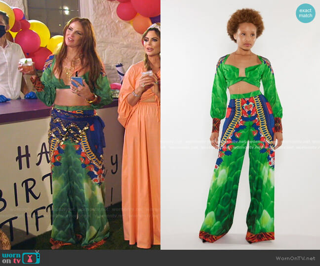 Sai Sankoh Carlita Pants worn by Jennifer Davis Long on The Real Housewives of Dallas