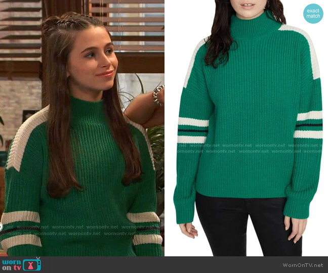 Sanctuary Speedway Turtleneck Sweater worn by Tess O'Malley (Sky Katz) on Ravens Home