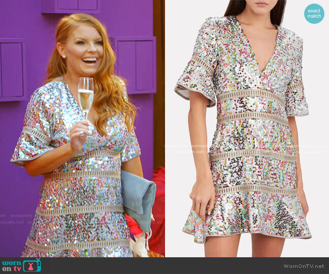 Saylor Muireann Sequined Mini Dress worn by Brandi Redmond on The Real Housewives of Dallas