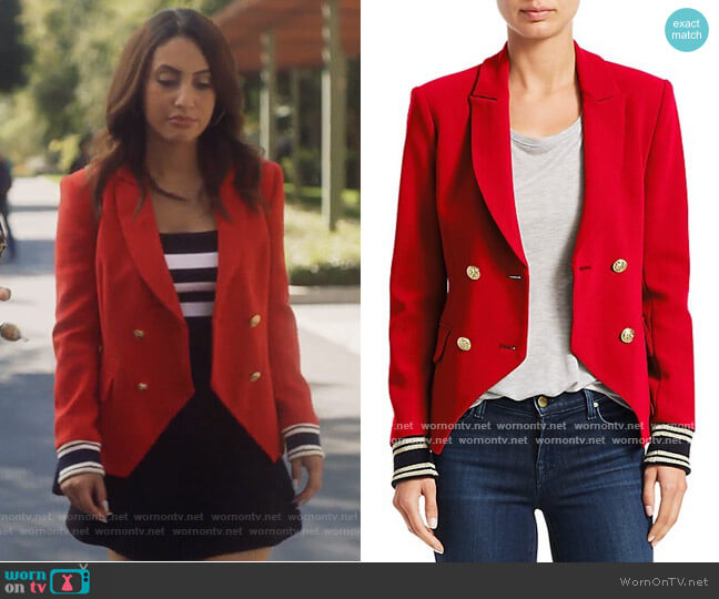 Scripted Double Breasted Blazer worn by Ana Torres (Francia Raisa) on Grown-ish